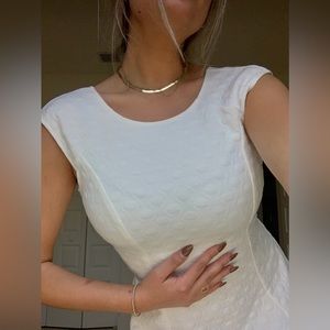 Aqua White Dress